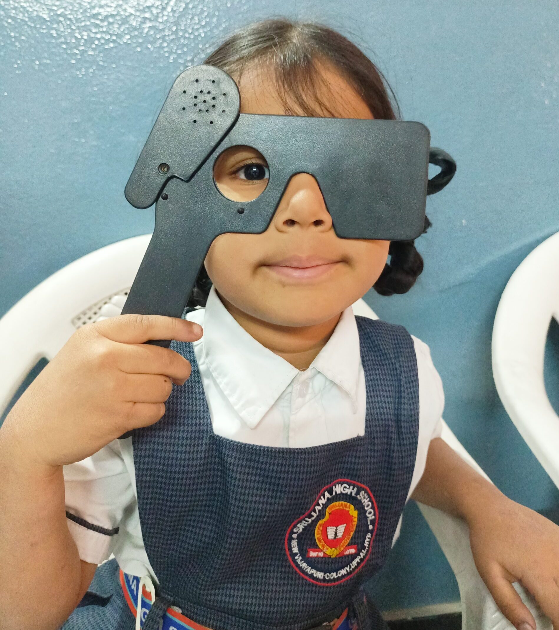 Child receiving expert eye care at Shanthi Nethralaya's pediatric ophthalmology department in Hyderabad