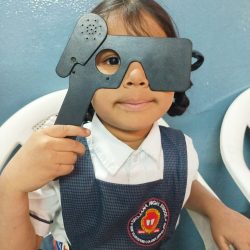 Child receiving expert eye care at Shanthi Nethralaya's pediatric ophthalmology department in Hyderabad